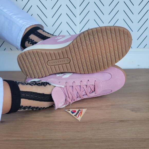 ⭐Converse Run Star Trainer Ox Sz 7 Women Casual Shoes Suede Sneaker Pink A13362C - Picture 7 of 14